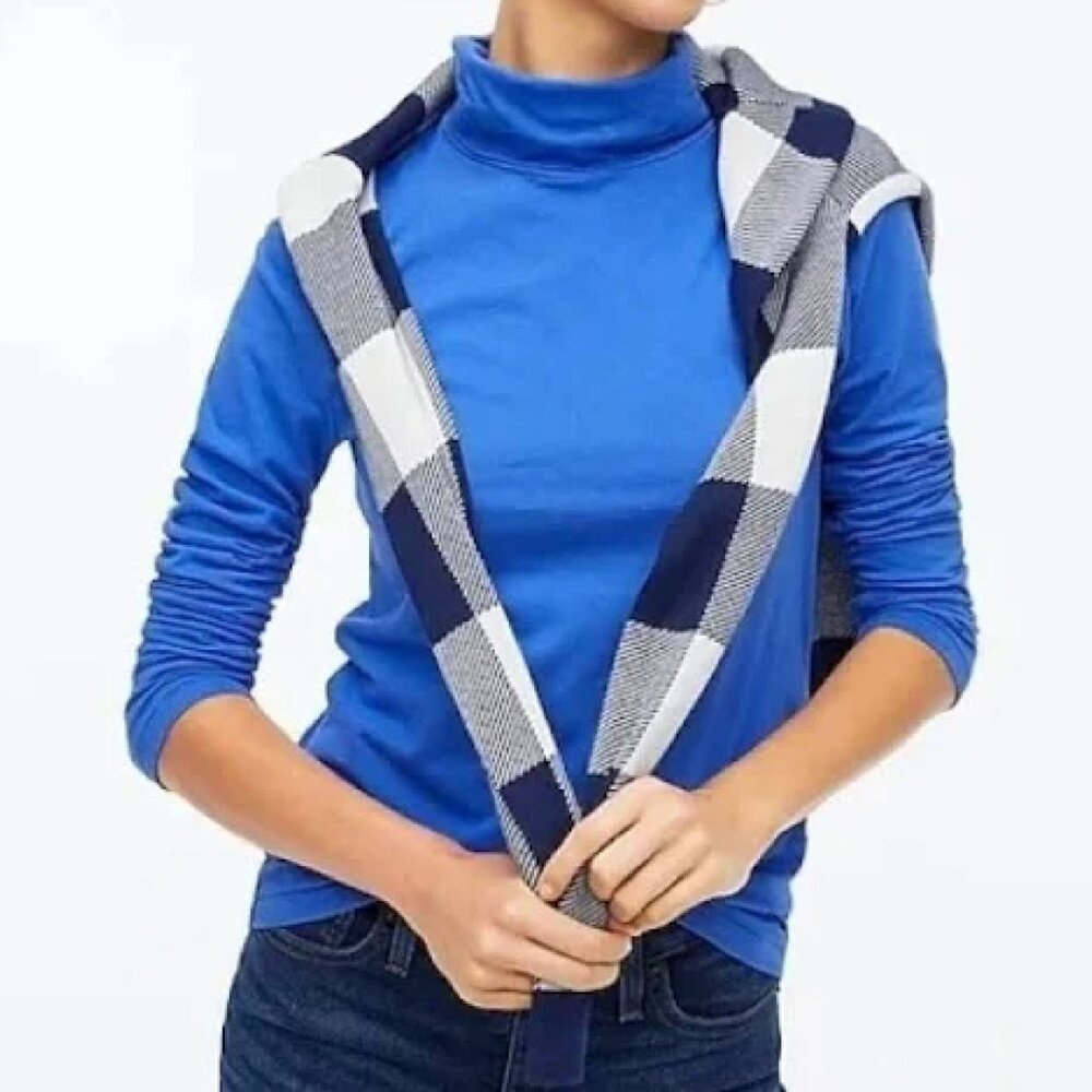 J Crew Tissue Turtleneck in Cobalt Blue (XS)